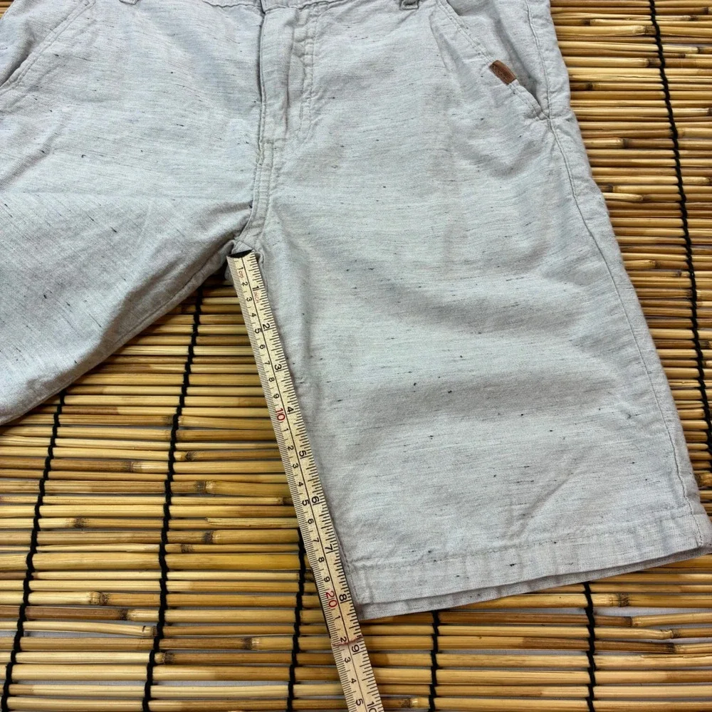 Palomino Boys Grey Slub Cotton Blend Shorts Size 12 Elastic Waist Speckled